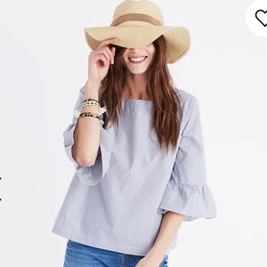 Madewell Striped Bell-Sleeve Top